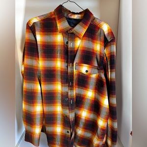 Large orange/brown flannel from “George”